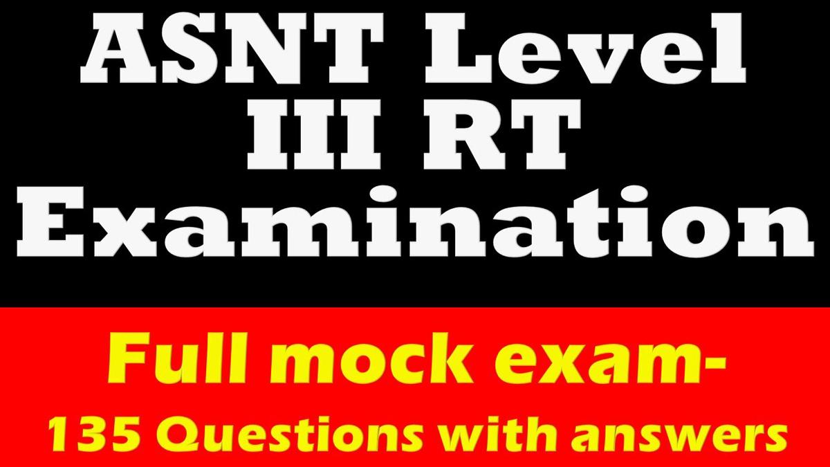 'Video thumbnail for RT Level 3 full mock examination with questions and answers'
