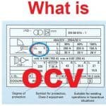 Open circuit voltage in welding