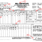 Sample MTC for steel