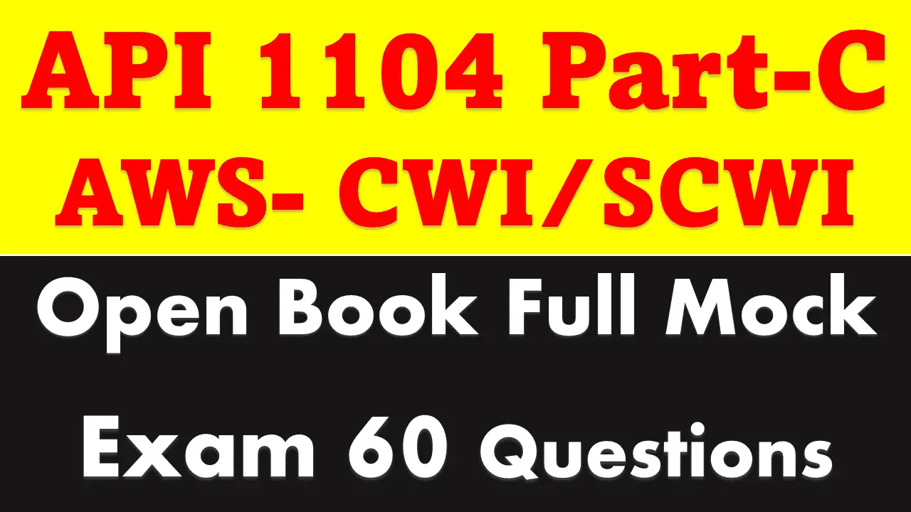 AWSCWI part C sample questions API 1104 codebook full mock exam with