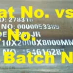 Difference between heat no, lot no & batch no in material certificate